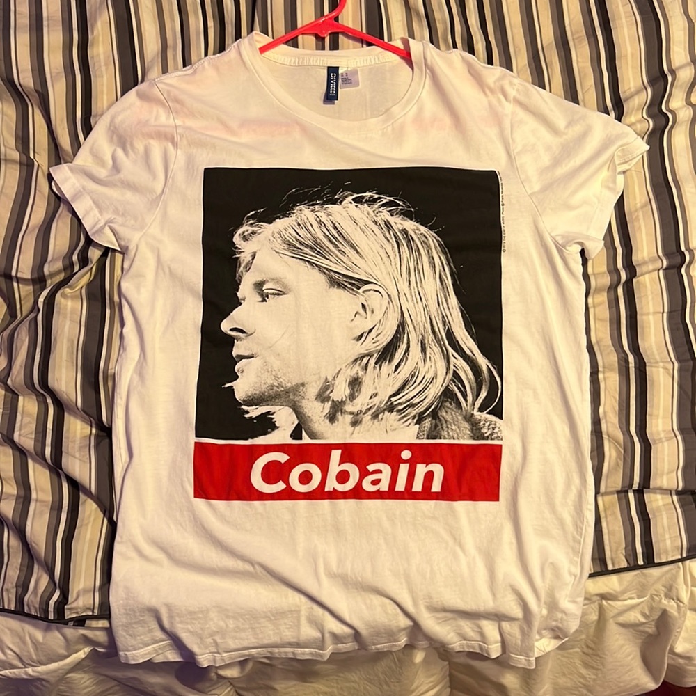 Kurt Cobain White T-Shirt